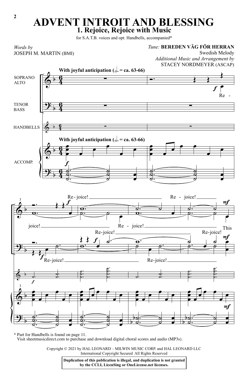Download Joseph M. Martin Advent Introit And Blessing (arr. Stace Sheet Music