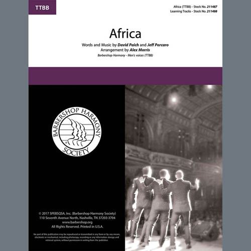 Download Toto Africa (arr. Alex Morris) Sheet Music and Printable PDF Score for SSAA Choir
