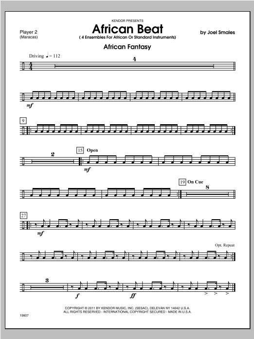 Download Smales African Beat - Percussion 2 Sheet Music