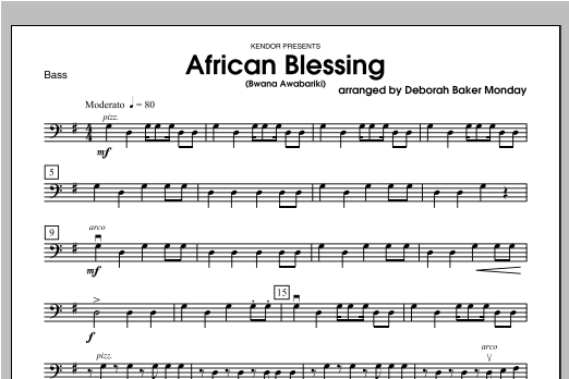 Download Deborah Baker Monday African Blessing (Bwana Awabariki) - Ba Sheet Music