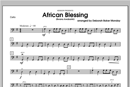 Download Deborah Baker Monday African Blessing (Bwana Awabariki) - Ce Sheet Music