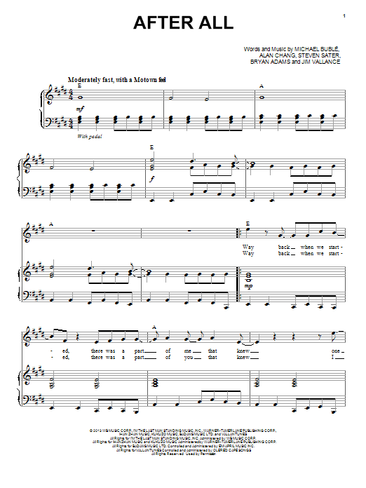 Download Michael Buble After All Sheet Music