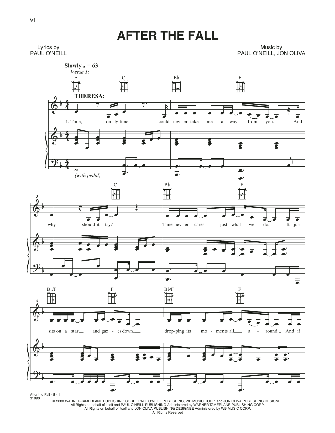 Download Trans-Siberian Orchestra After The Fall Sheet Music