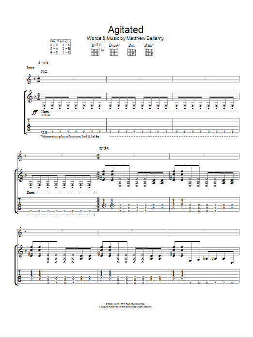 Download Muse Agitated Sheet Music