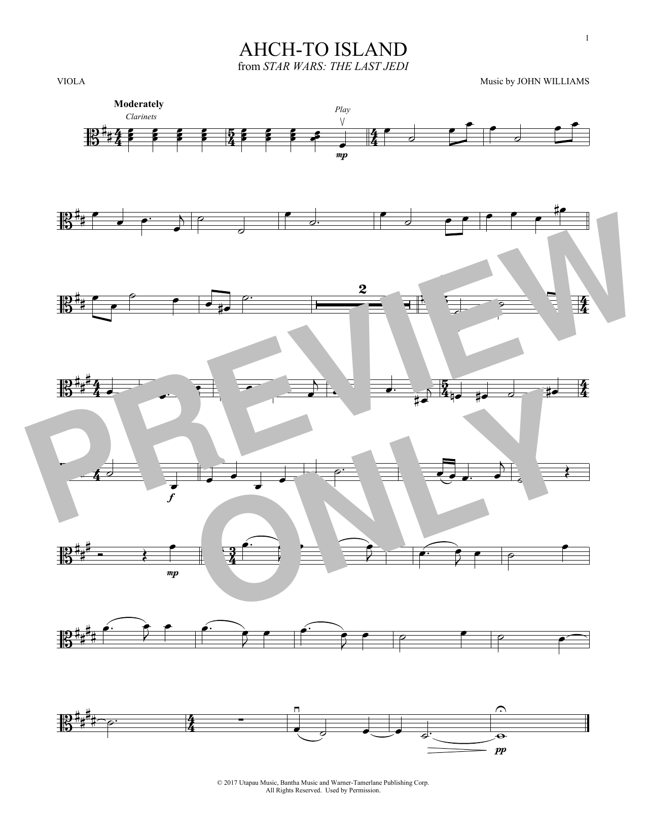 Download John Williams Ahch-To Island (from Star Wars: The Las Sheet Music