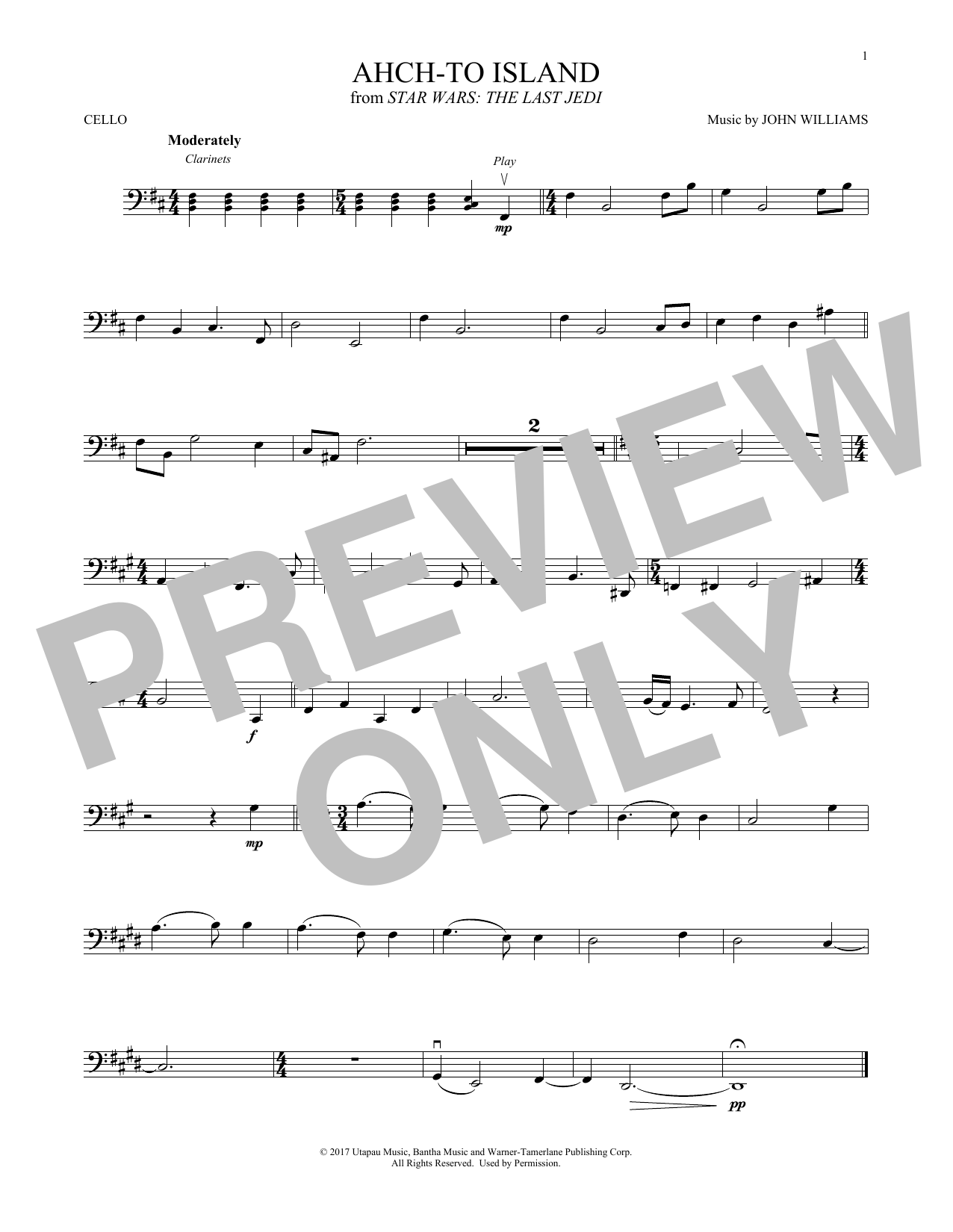 Download John Williams Ahch-To Island (from Star Wars: The Las Sheet Music