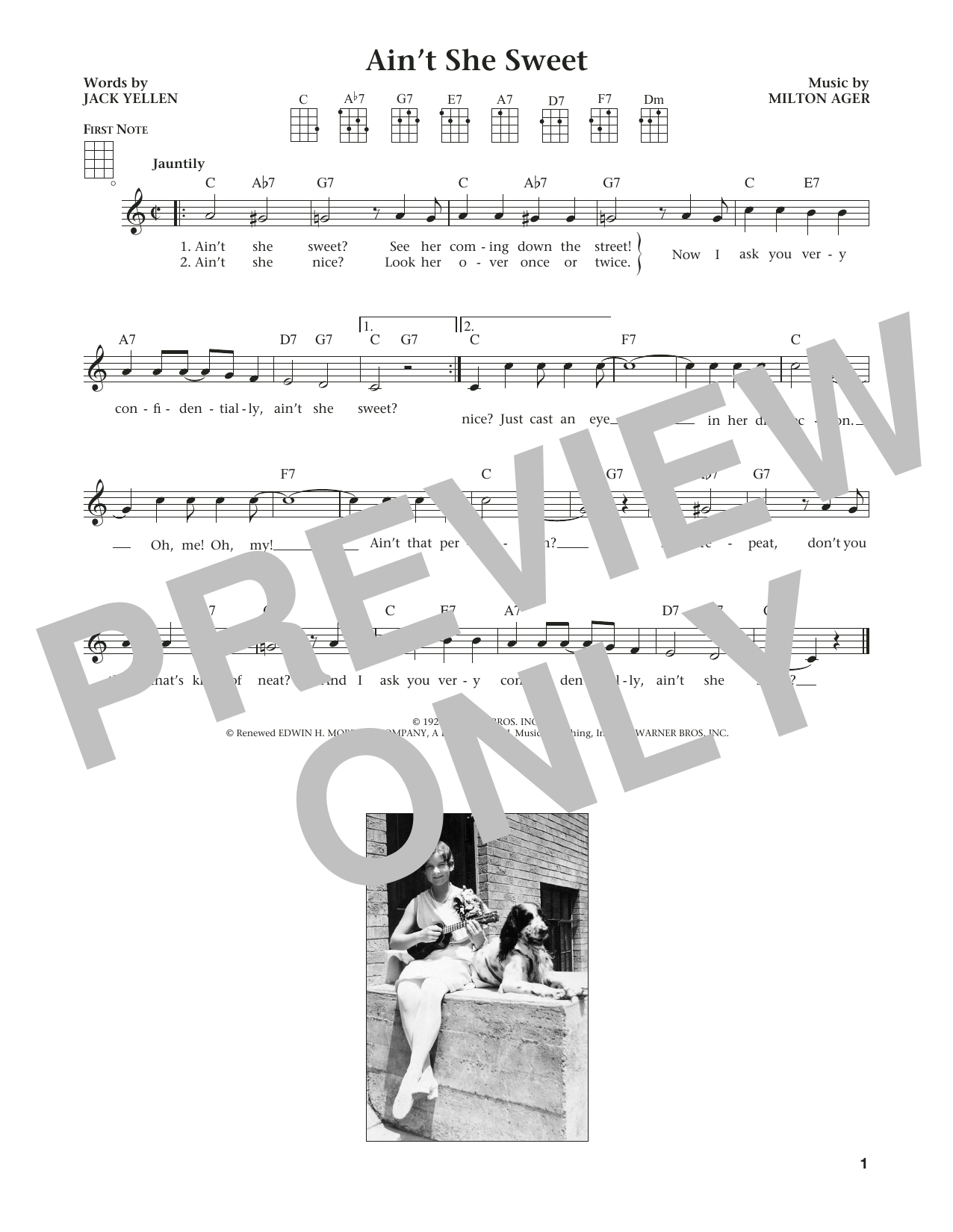 Download The Beatles Ain't She Sweet (from The Daily Ukulele Sheet Music