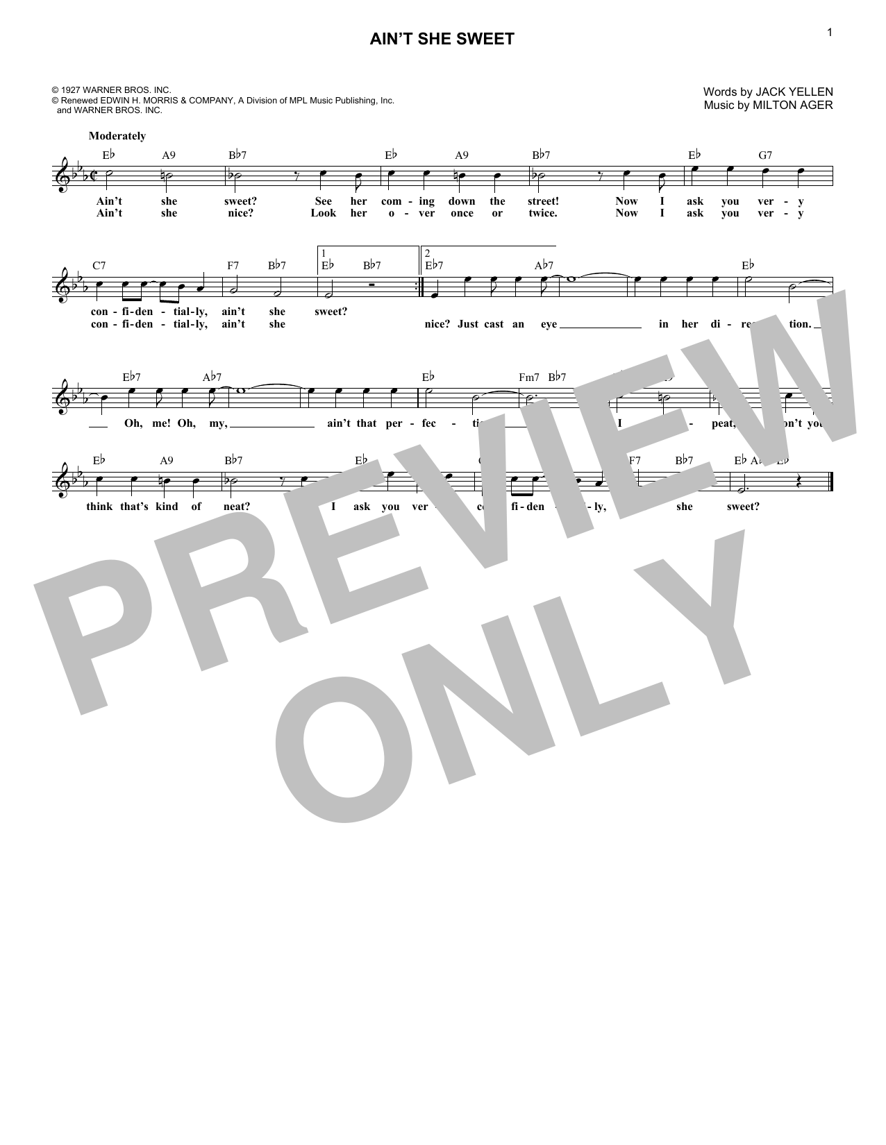 Download The Beatles Ain't She Sweet Sheet Music