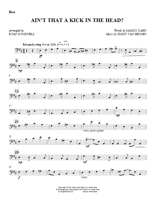 Download Ryan O'Connell Ain't That A Kick In The Head? - Bass Sheet Music