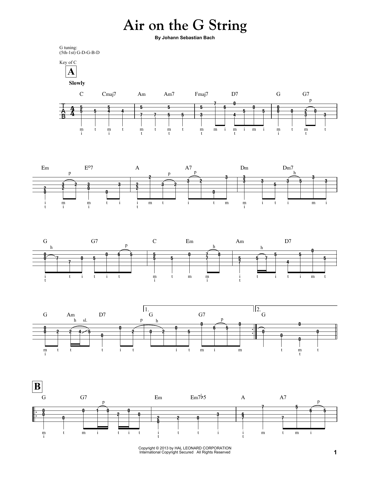 Download Mark Phillips Air (Air On The G String) Sheet Music