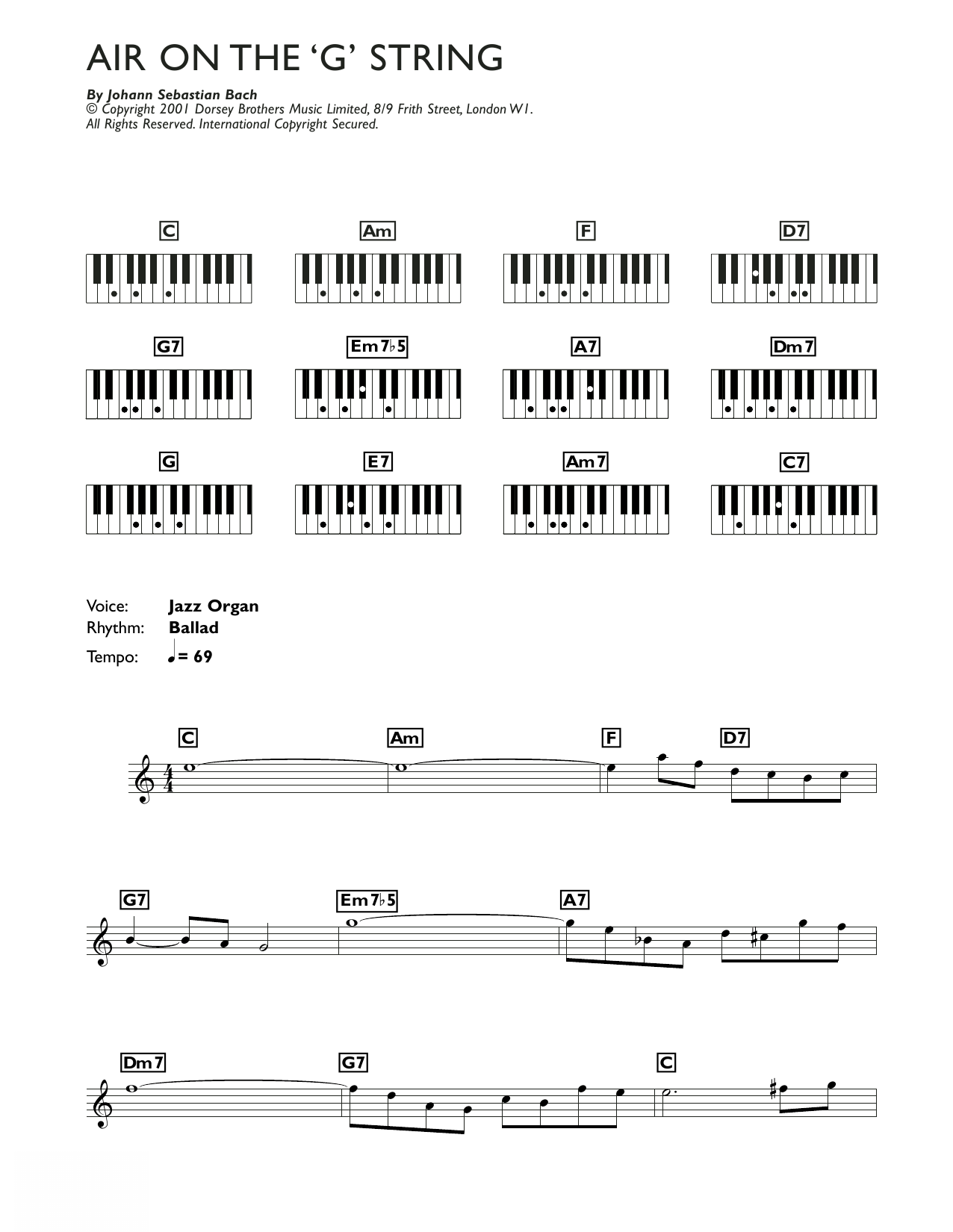 Download Johann Sebastian Bach Air On The G String (from Suite No.3 in Sheet Music