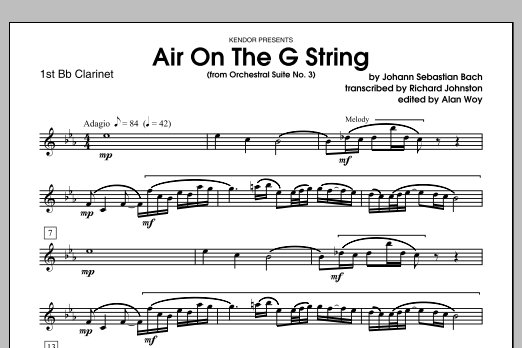 Download Richard Johnston Air On The G String (from Orchestral Su Sheet Music