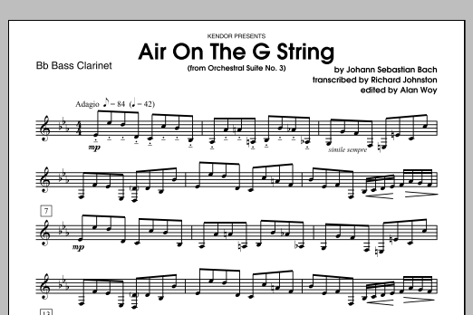 Download Richard Johnston Air On The G String (from Orchestral Su Sheet Music