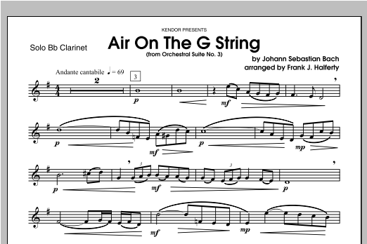 Download Halferty Air On The G String (from Orchestral Su Sheet Music