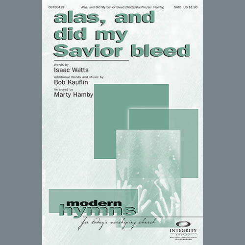 Download Marty Hamby Alas, And Did My Savior Bleed - Bass Clar. (Double Bass sub.) Sheet Music and Printable PDF Score for Choir Instrumental Pak