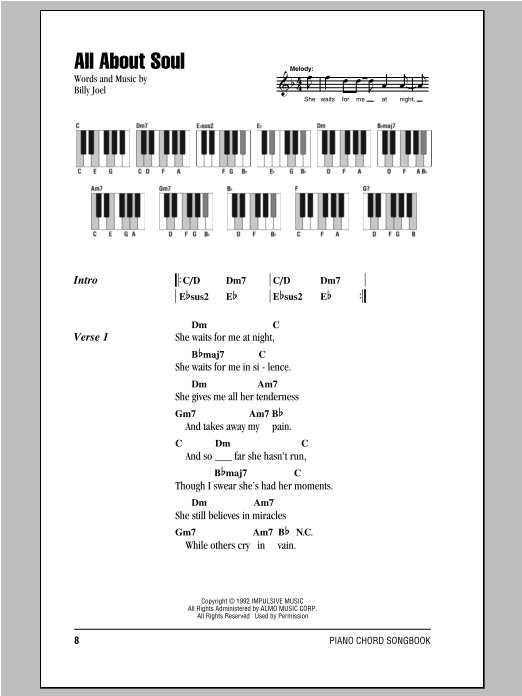 Download Billy Joel All About Soul Sheet Music