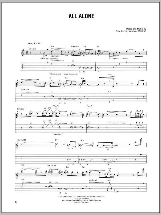 Download Joe Satriani All Alone Sheet Music