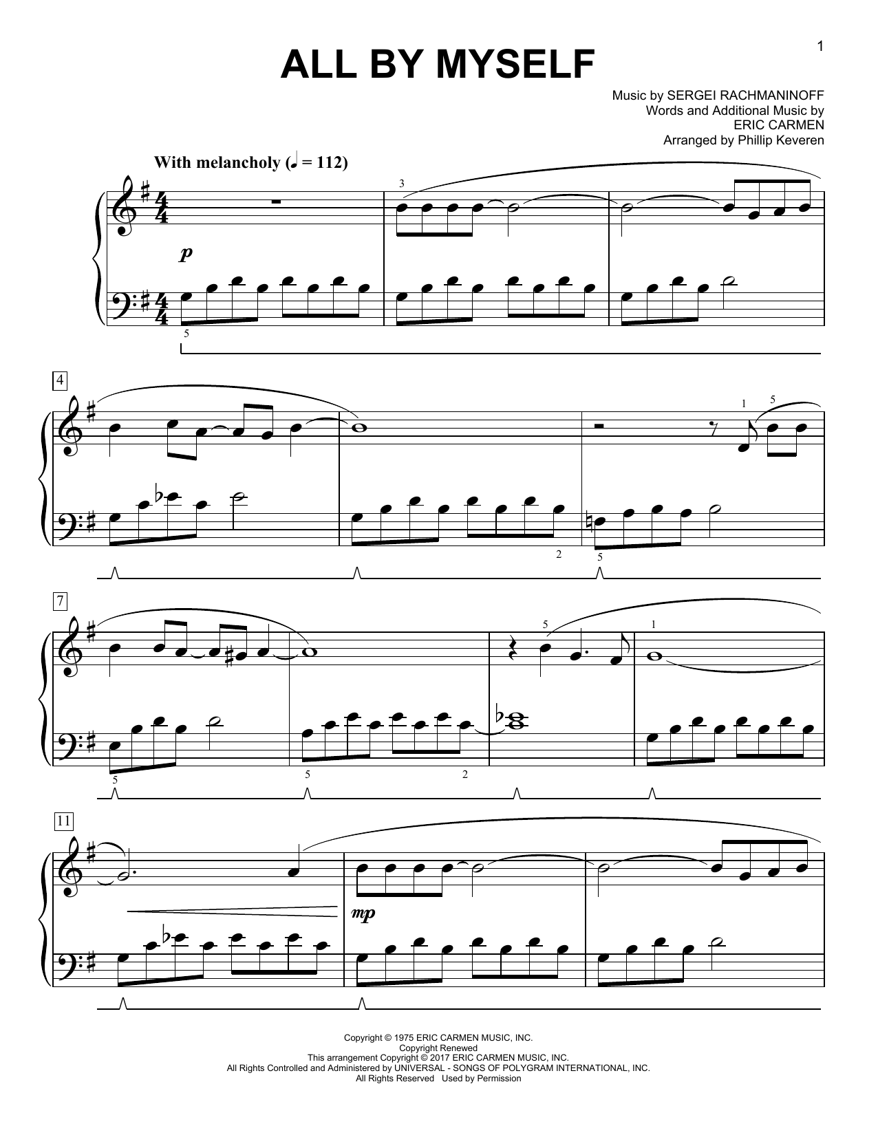 Download Celine Dion All By Myself [Classical version] (arr. Sheet Music