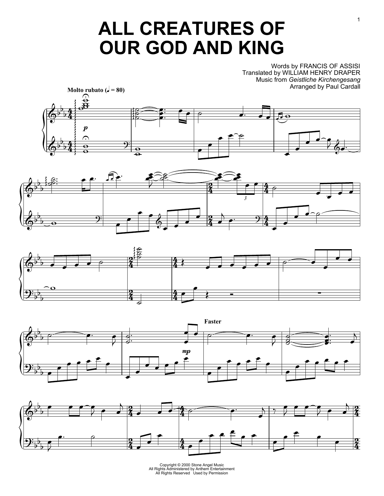 Download Francis Of Assisi All Creatures Of Our God And King (arr. Sheet Music