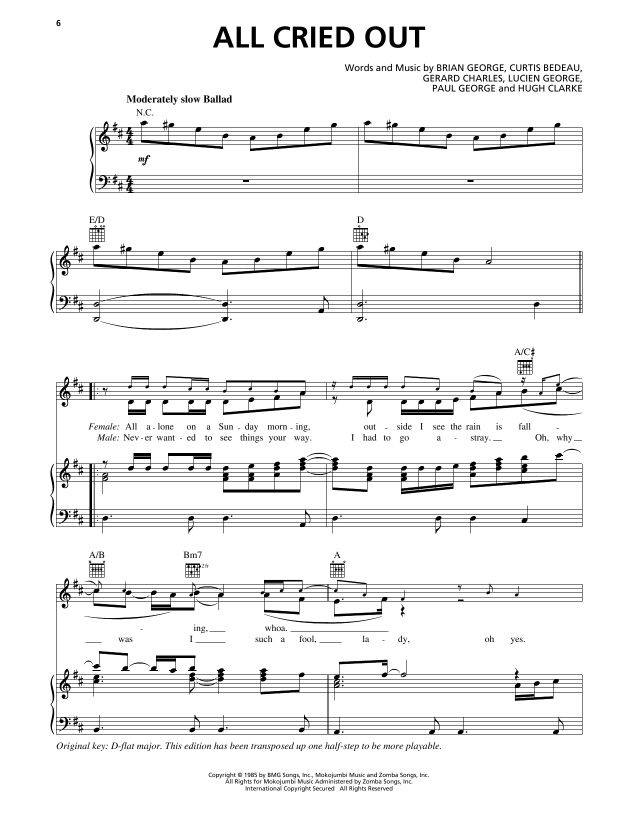 Download Allure All Cried Out (feat. 112) Sheet Music