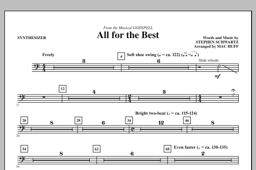 Download Mac Huff All For The Best - Synthesizer Sheet Music