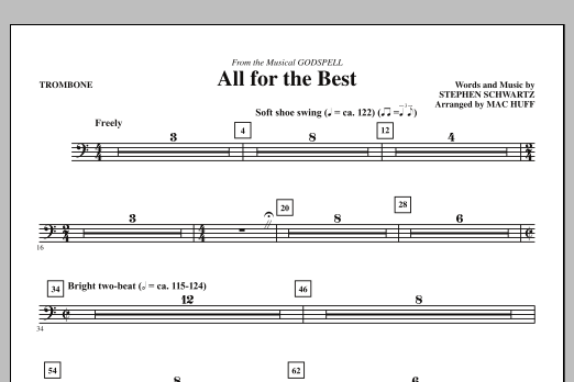 Download Mac Huff All For The Best - Trombone Sheet Music