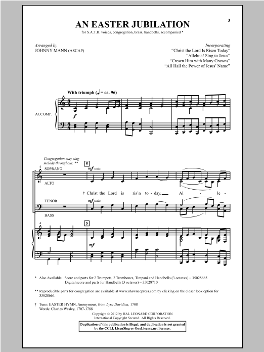 Download Johnny Mann All Hail The Power Of Jesus' Name Sheet Music