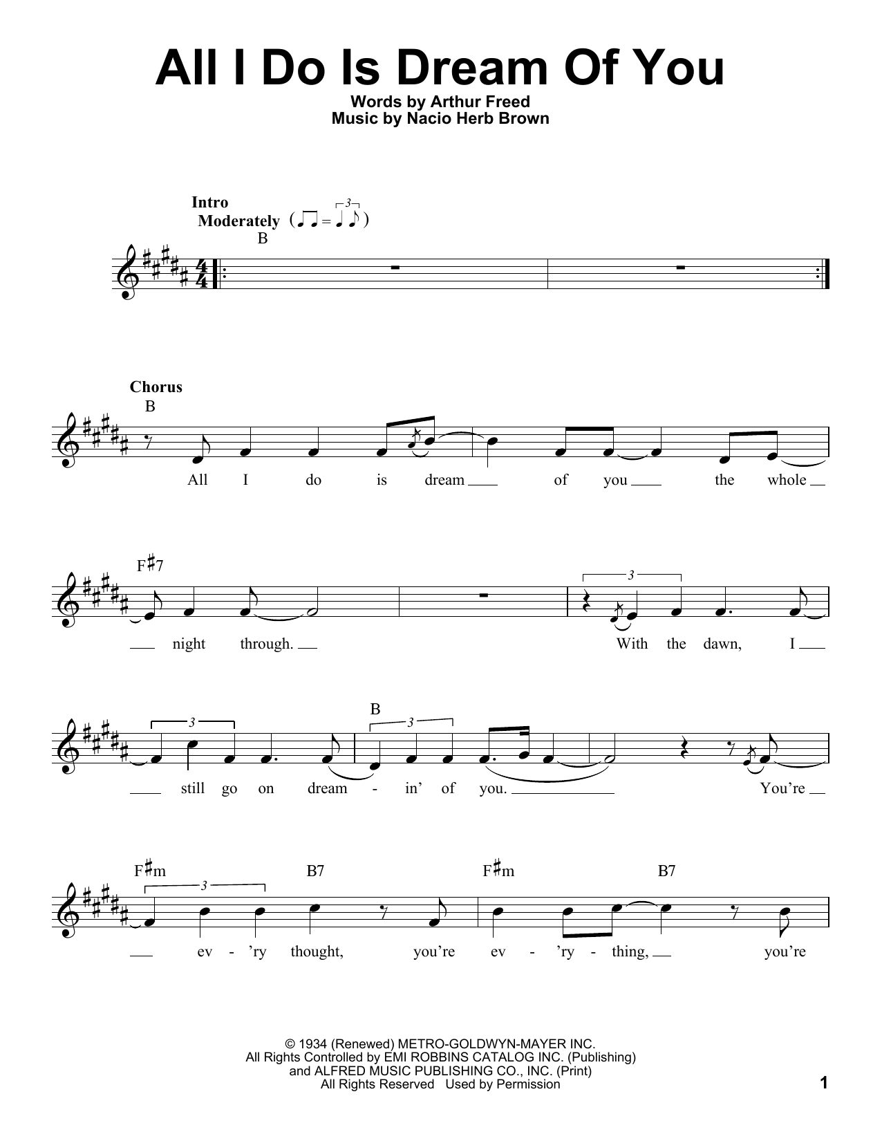 Download Michael Bublé All I Do Is Dream Of You Sheet Music