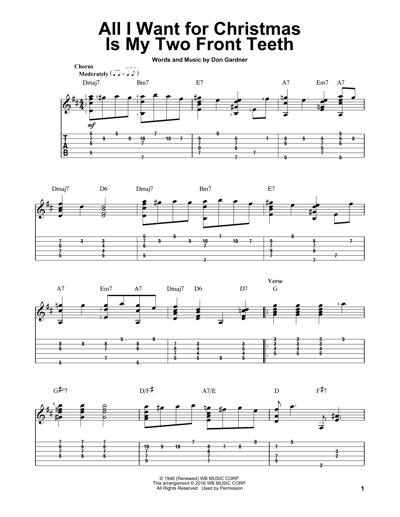 Download Spike Jones/the City Slickers All I Want For Christmas Is My Two Fron Sheet Music
