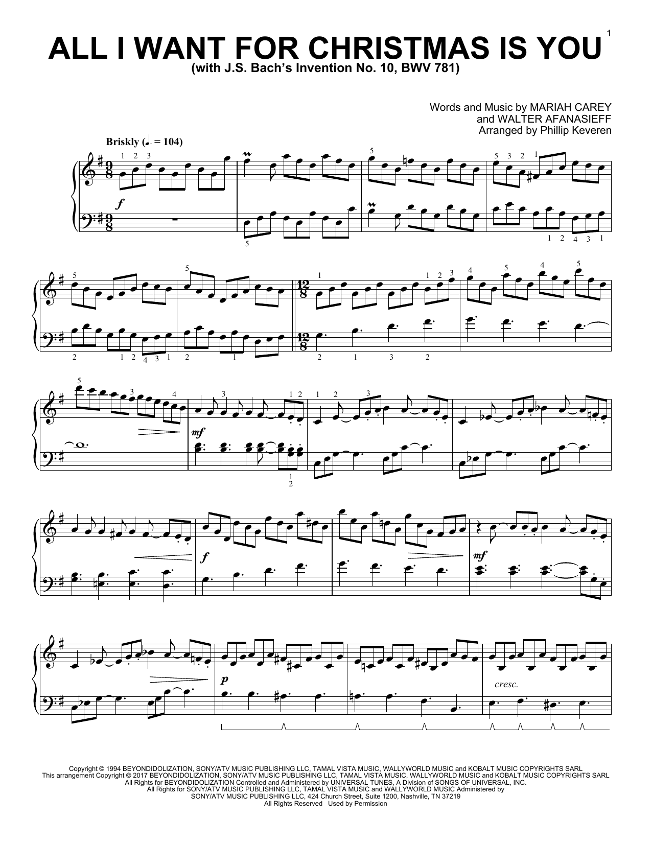 Download Mariah Carey All I Want For Christmas Is You [Classi Sheet Music