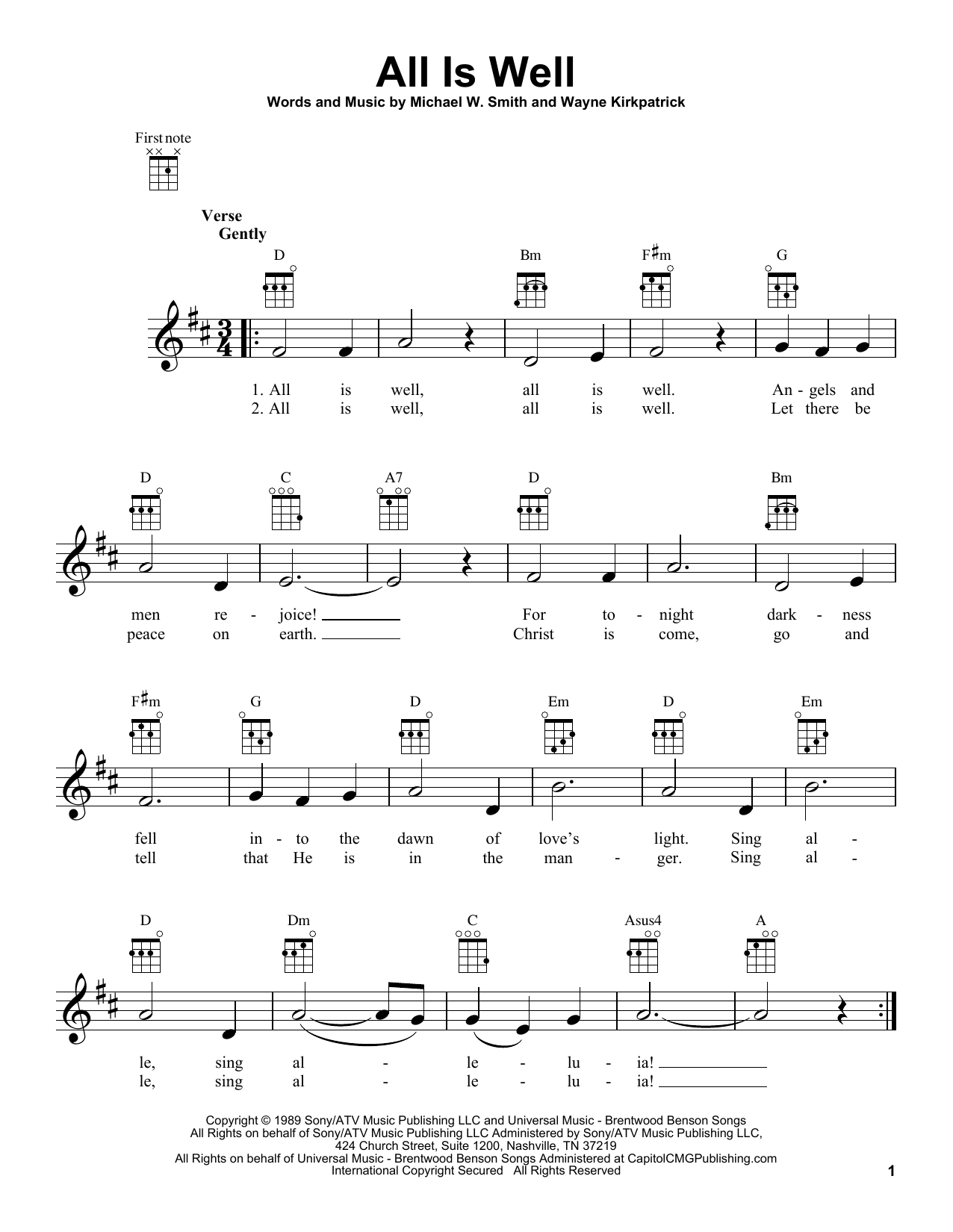 Download Michael W. Smith All Is Well Sheet Music