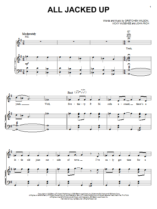 Download Gretchen Wilson All Jacked Up Sheet Music
