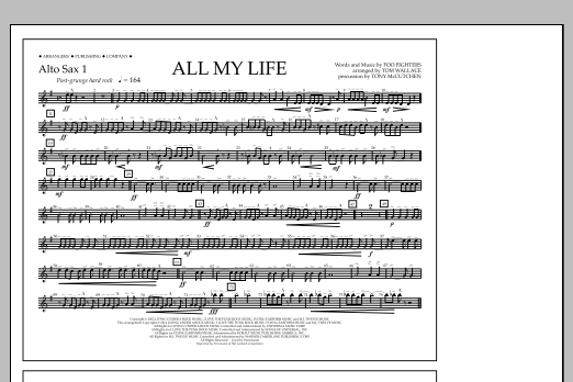 Download Tom Wallace All My Life - Alto Sax 1 Sheet Music