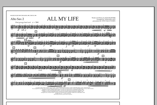 Download Tom Wallace All My Life - Alto Sax 2 Sheet Music