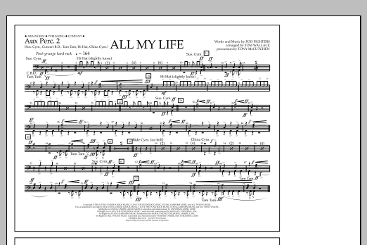 Download Tom Wallace All My Life - Aux. Perc. 2 Sheet Music
