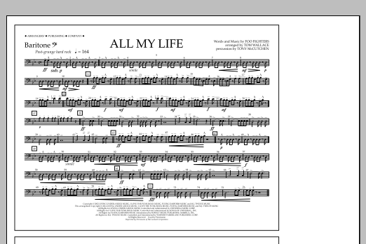 Download Tom Wallace All My Life - Baritone B.C. Sheet Music
