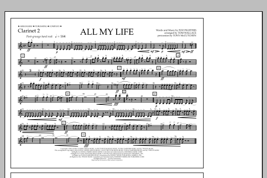 Download Tom Wallace All My Life - Clarinet 2 Sheet Music