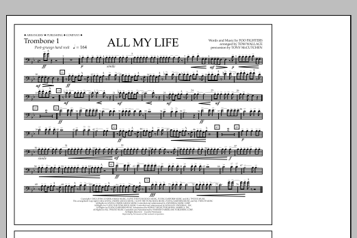Download Tom Wallace All My Life - Trombone 1 Sheet Music