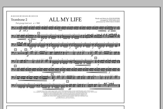Download Tom Wallace All My Life - Trombone 2 Sheet Music