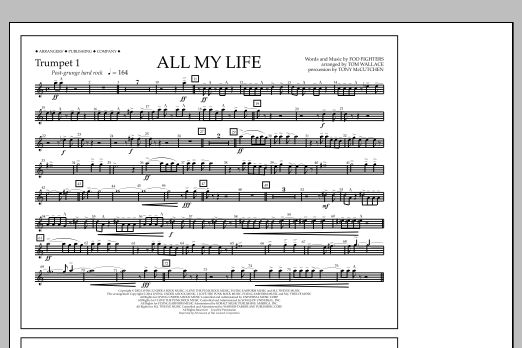 Download Tom Wallace All My Life - Trumpet 1 Sheet Music