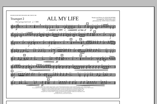 Download Tom Wallace All My Life - Trumpet 2 Sheet Music