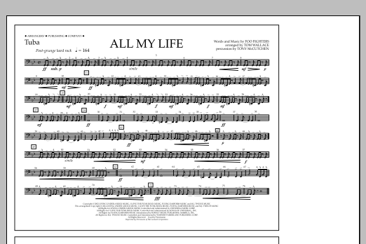 Download Tom Wallace All My Life - Tuba Sheet Music