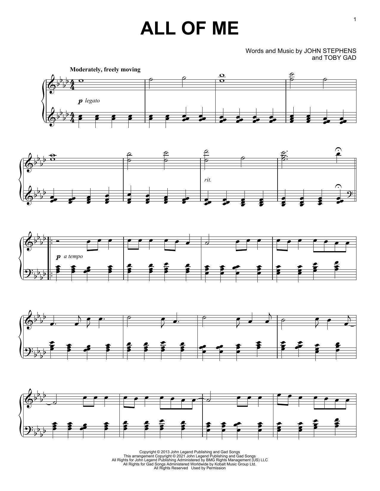 Download John Legend All Of Me [Classical version] Sheet Music