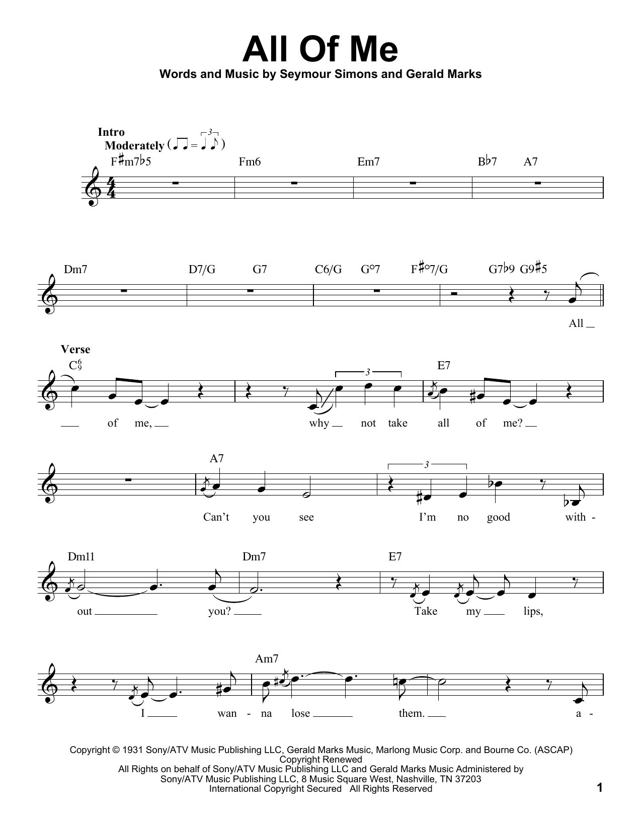 Download Michael Bublé All Of Me Sheet Music
