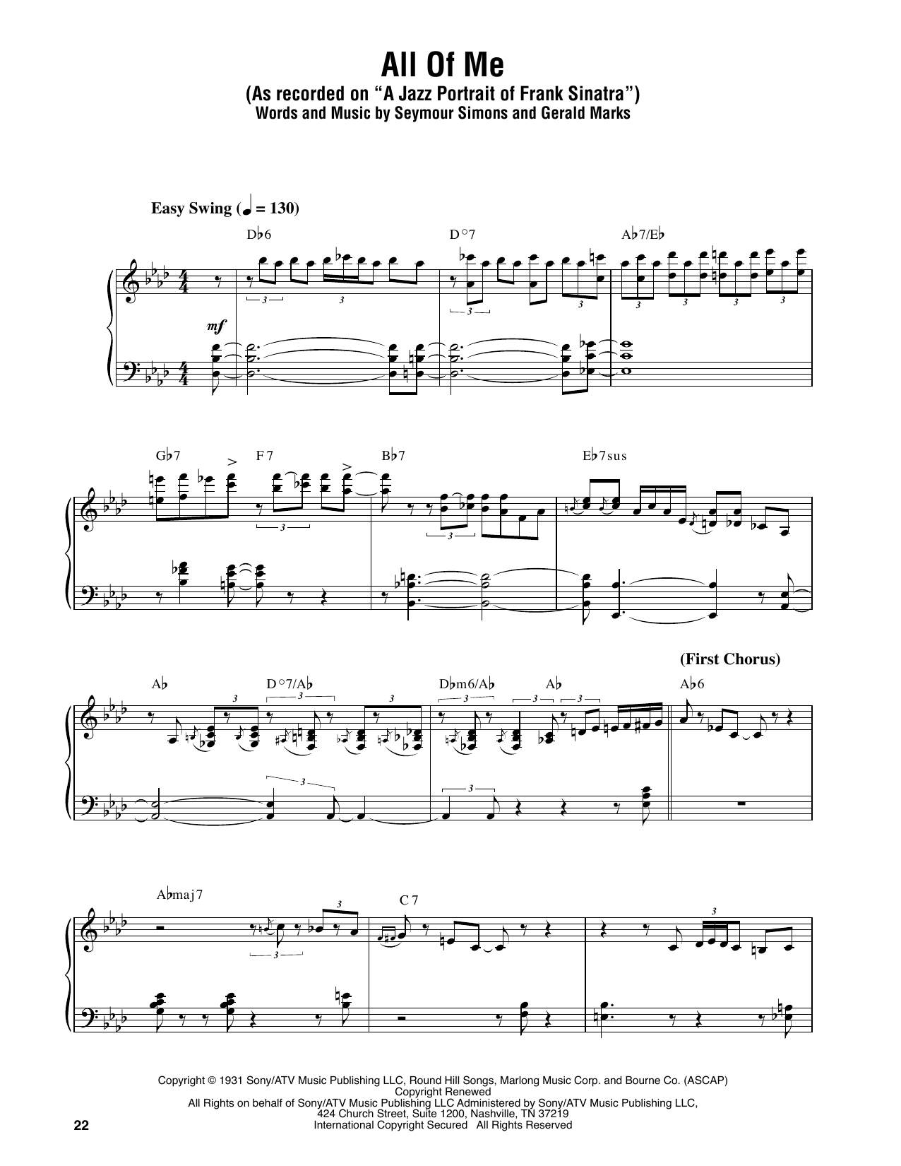 Download Oscar Peterson All Of Me Sheet Music
