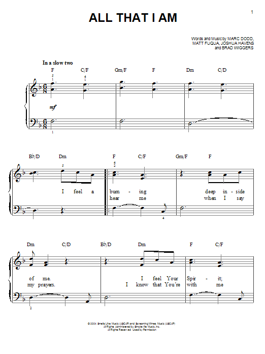 Download The Afters All That I Am Sheet Music