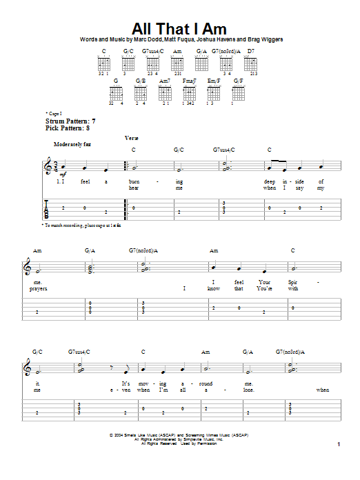 Download The Afters All That I Am Sheet Music