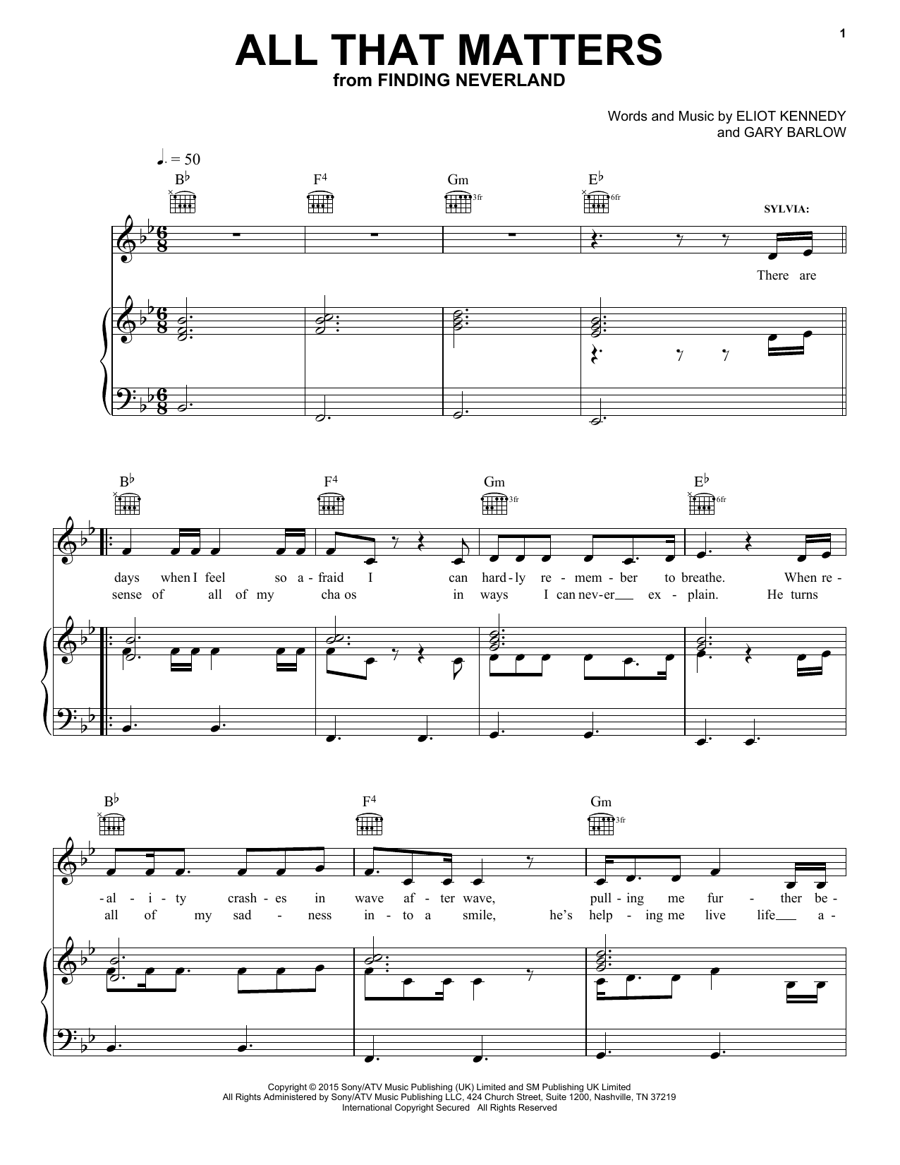 Download Eliot Kennedy All That Matters Sheet Music
