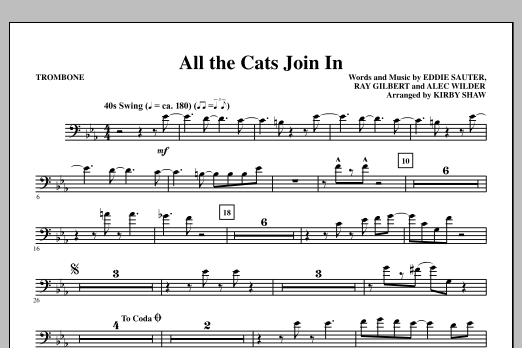 Download Kirby Shaw All The Cats Join In - Trombone Sheet Music
