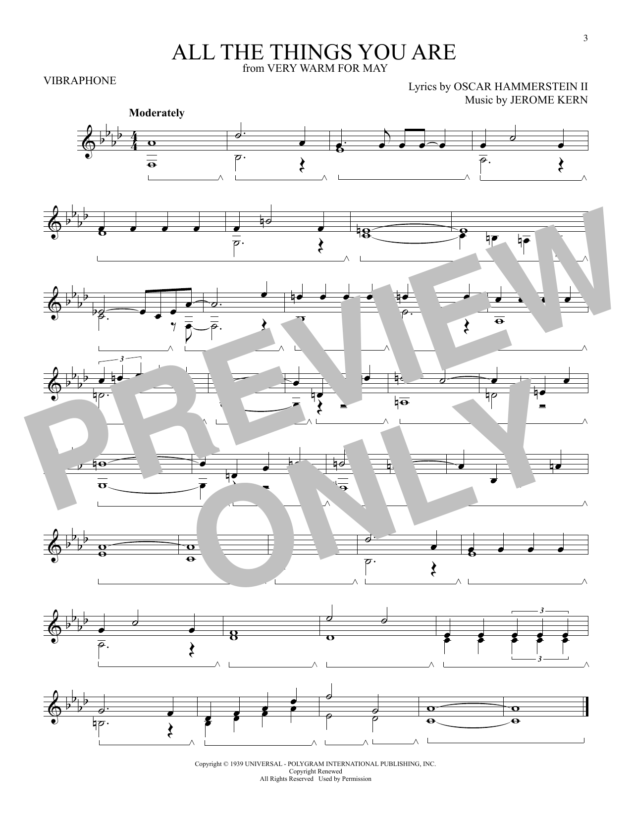Download Oscar Hammerstein II & Jerome Kern All The Things You Are (from Very Warm Sheet Music